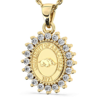 University of Arkansas Necklace | 123 Tradition San Jose Jewelers Stone Type: Cubic Zirconia