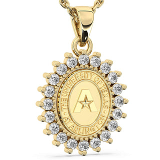 UT Arlington Necklace | 123 Tradition San Jose Jewelers Stone Type: Cubic Zirconia
