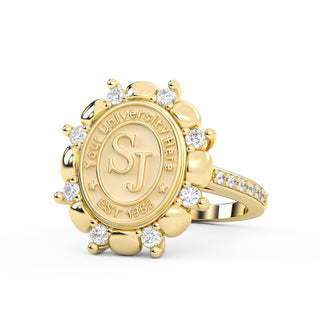 175 Unity Custom College Ring | 12mm x 10mm Seal | San Jose Jewelers | Customizable Graduation Ring