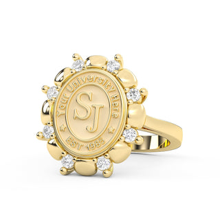 175 Unity Custom College Ring | 12mm x 10mm Seal | San Jose Jewelers | Customizable Graduation Ring