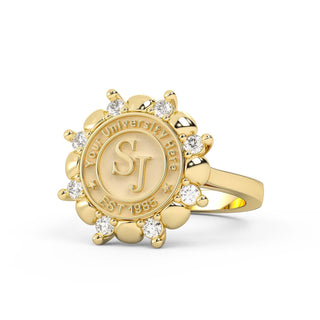175 Unity Custom College Ring | 10mm Seal | San Jose Jewelers | Customizable Graduation Ring