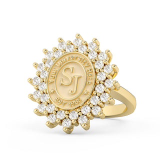 177 Success Custom College Ring | 12mm x 10mm Seal | San Jose Jewelers | Customizable Graduation Ring