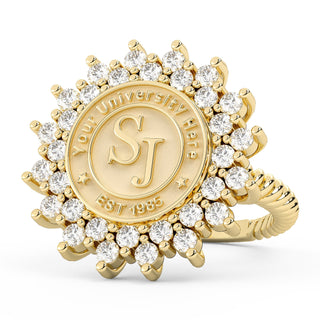 177 Success Custom College Ring | 12mm Seal | San Jose Jewelers | Customizable Graduation Ring