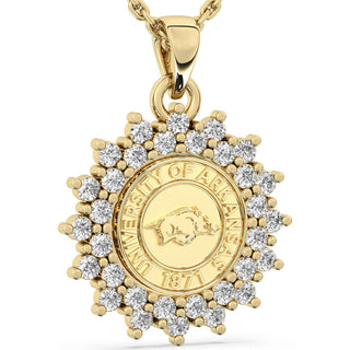 University of Arkansas Necklace | 177 Success San Jose Jewelers Stone Type: Cubic Zirconia