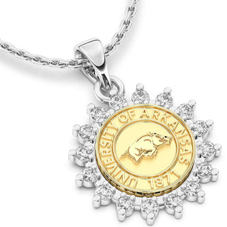 University of Arkansas Necklace | 193 Cherish San Jose Jewelers Stone Type: Cubic Zirconia