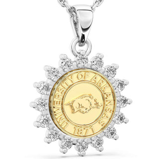 University of Arkansas Necklace | 193 Cherish San Jose Jewelers Stone Type: Cubic Zirconia