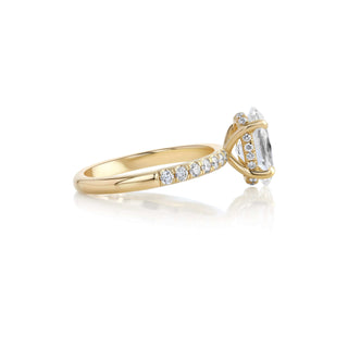 14K Yellow Gold 2+ct Oval Engagement Ring