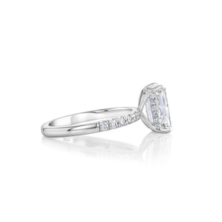 14K White Gold Radiant Engagement Ring