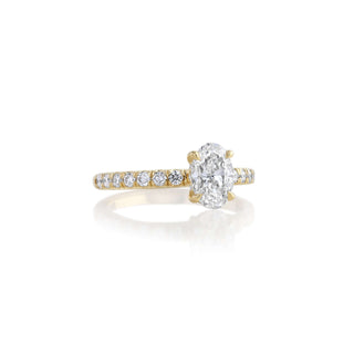 14K Yellow Gold Oval Engagement Ring