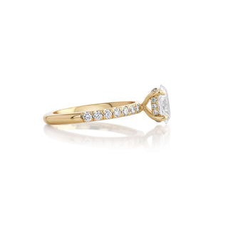 14K Yellow Gold Oval Engagement Ring