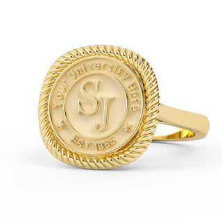 222 Classic Custom College Ring | 12mm Seal | San Jose Jewelers | Customizable Graduation Ring