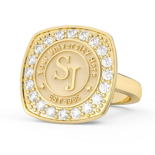 223 Victory Custom College Ring | 12mm Seal | San Jose Jewelers | Customizable Graduation Ring