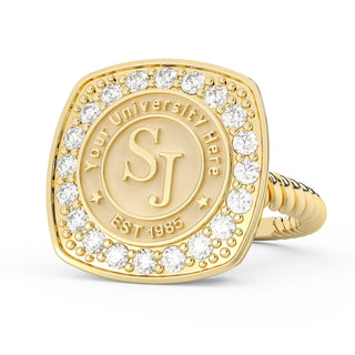 223 Victory Custom College Ring | 12mm Seal | San Jose Jewelers | Customizable Graduation Ring