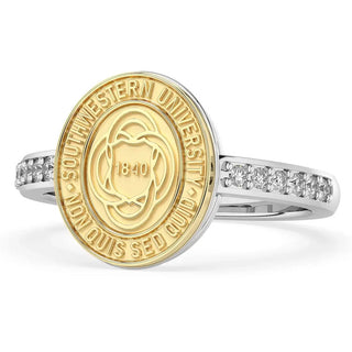 Southwestern University Ring | 228 Vida | Platinum Silver San Jose Jewelers