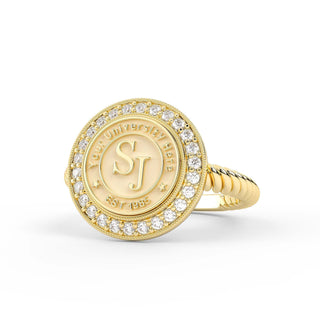 234 Pursuit Custom College Ring | 10mm Seal | San Jose Jewelers | Customizable Graduation Ring