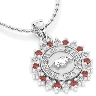University of Arkansas Necklace | 245 Prestige San Jose Jewelers Stone Type: Cubic Zirconia