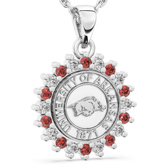 University of Arkansas Necklace | 245 Prestige San Jose Jewelers Stone Type: Cubic Zirconia