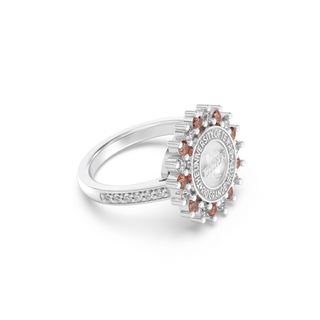 UTRGV Class Ring | San Jose Jewelers Custom College Rings | 245 Prestige Ring In Platinum Silver With Diamonds | University Of Texas Rio Grande Valley UTRGV Seal In Gold