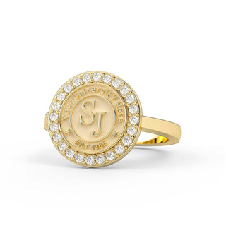 249 Eternity Custom College Ring | 10mm Seal | San Jose Jewelers | Customizable Graduation Ring