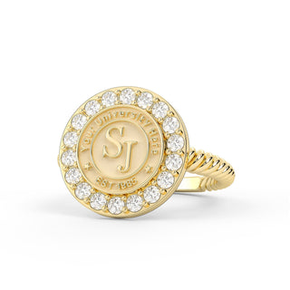 250 Triumph Custom College Ring | 10mm Seal | San Jose Jewelers | Customizable Graduation Ring
