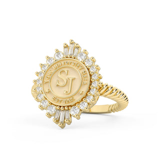 311 Honor  Custom College Ring | 10mm Seal | San Jose Jewelers | Customizable Graduation Ring