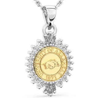 University of Arkansas Necklace | 311 Honor San Jose Jewelers Stone Type: Cubic Zirconia