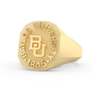 Men's Baylor Class Ring | Geometric Class Ring | Baylor University | Gold