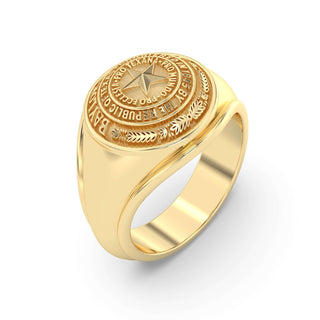Baylor Men's University Ring | Baylor Class Ring Men's | Yellow Gold | Traditional