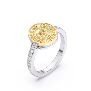 BU Law Class Ring | Baylor University School Of Law Ring - 228 Vida | Platinum Silver