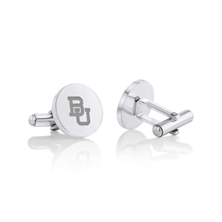 Baylor University BU Silver Cuff Links