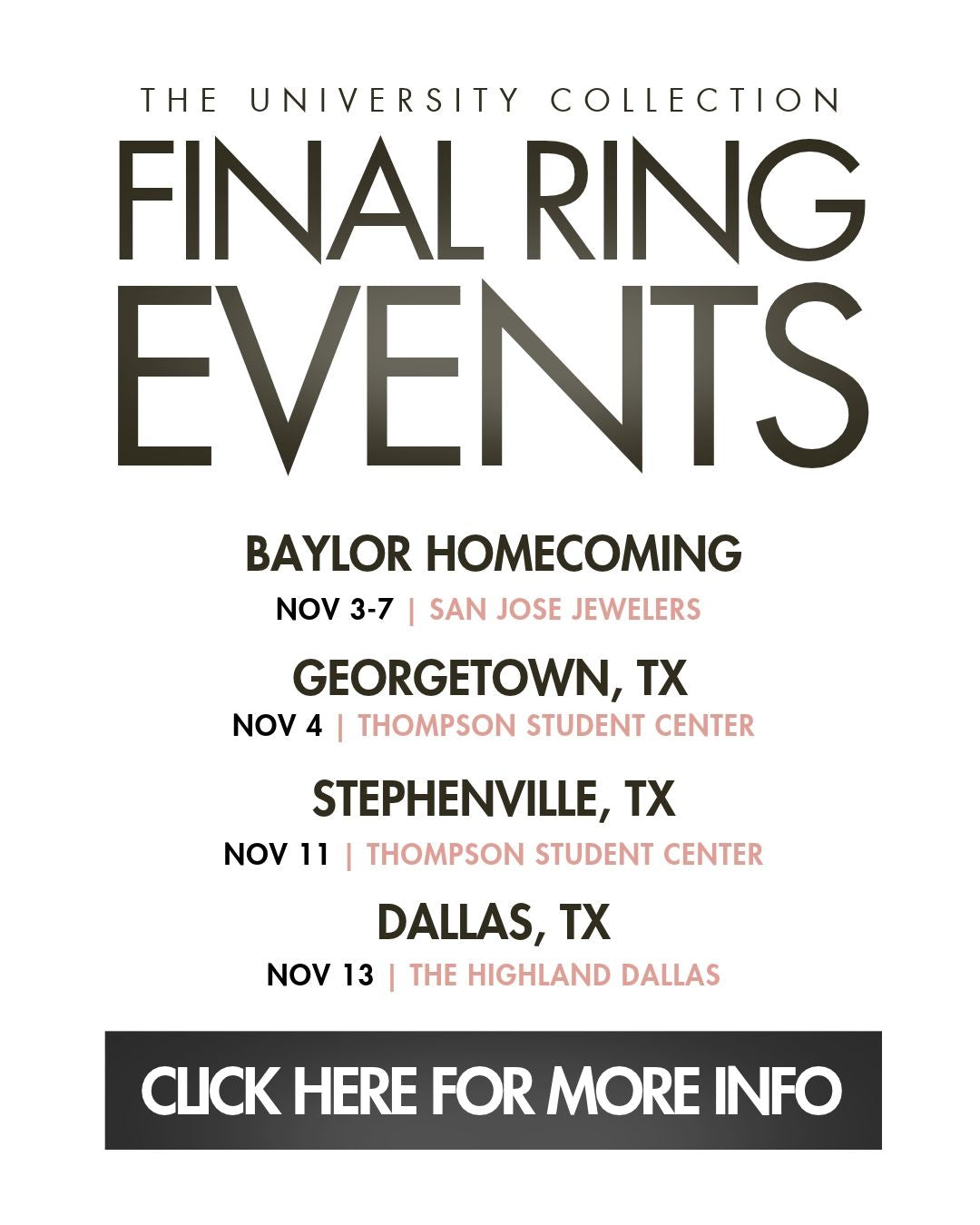 San Jose Jewelers Event Dates