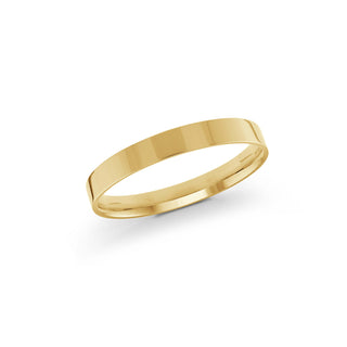 2mm yellow gold wedding band ring flat classic