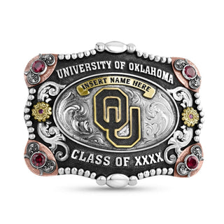 OU BELT BUCKLE | OKLAHOMA UNIVERSITY BUCKLE | SAN JOSE JEWELERS | SPUR