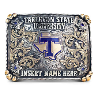 Tarleton Belt Buckle | Tarleton State University Belt Buckle | Tarleton State Belt Buckle | Custom Belt Buckles | Western Belt Buckles | Custom Buckles | Graduation Belt Buckles | Class Belt Buckles | Cowboy Belt Buckle