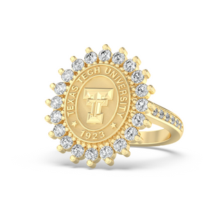 Texas Tech Class Ring | San Jose Jewelers 123 Tradition Custom College Ring | 14k Gold | Texas Tech TT Seal