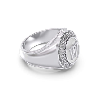 UTRGV Men's Class Ring | V Star | White Gold Silver | University of Texas Rio Grande Valley