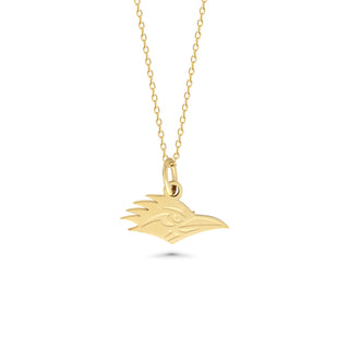 UTSA Roadrunner Necklace Pendant Gold