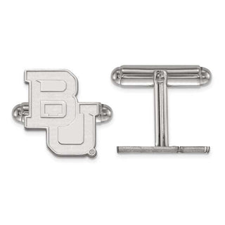 Baylor University "BU" Cuff Links - .925 Sterling Silver Quality Gold Color: Silver