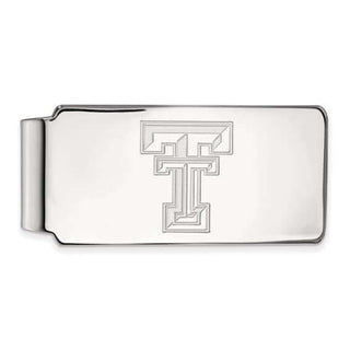 texas tech university silver tt money clip