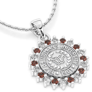 Texas Woman's University Necklace Pendant | 245 Prestige | San Jose Jewelers