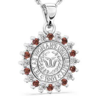 Texas Woman's University Necklace Pendant | 245 Prestige | San Jose Jewelers