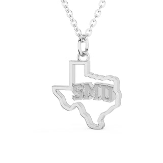 Universidad Metodista del Sur | SMU Rings | SMU | Southern Methodist University | University Jewelry | College Necklace | Texas Pendant | Texas Charm | Texas Shaped Necklaces | Gold Texas Pendant Necklace | Silver Texas Necklace | Rose Gold Texas Necklace