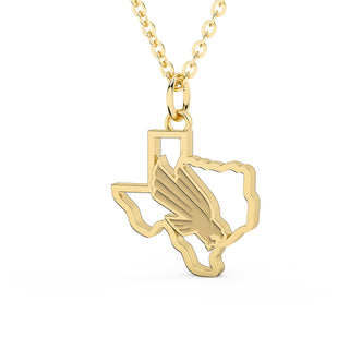 UNT Eagle | North Texas Eagle | Stainless Steel Eagle Pendant | UNT | University of North Texas | University Jewelry | College Necklace | Texas Pendant | Texas Charm | Texas Shaped Necklaces | Gold Texas Pendant Necklace | Silver Texas Necklace | Rose Gold Texas Necklace