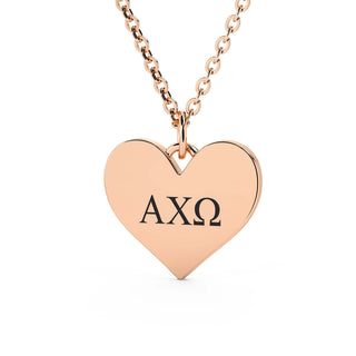 Alpha Chi Omega Necklace | Rose Gold