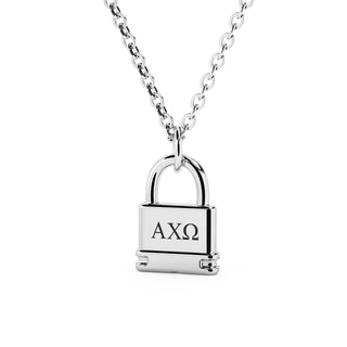 Alpha Chi Omega Necklace | White Gold
