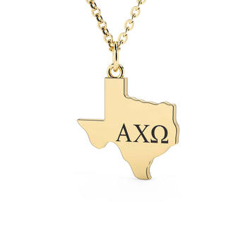 Alpha Chi Omega Necklace | Yellow Gold