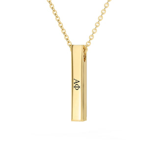 Alpha Phi Necklace | Yellow Gold