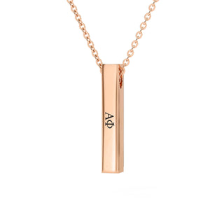 Alpha Phi Necklace | Rose Gold