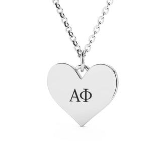 Alpha Phi Necklace | White Gold