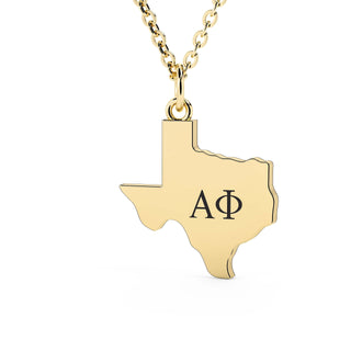 Alpha Phi Necklace | Yellow Gold